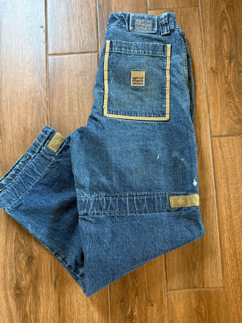 Marithe Francois Girbaud vintage Pocket Jeans with Tan Trim - men’s 36 - Picture 3 of 6